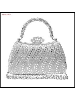 Rhinestone Clutch Evening Bag Sparkly Formal Handbag Cocktail Prom Wedding
